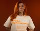 NEW Oversize футболка «Мова Ворожнечі», Вершковий, XS 114-02-031 фото 5
