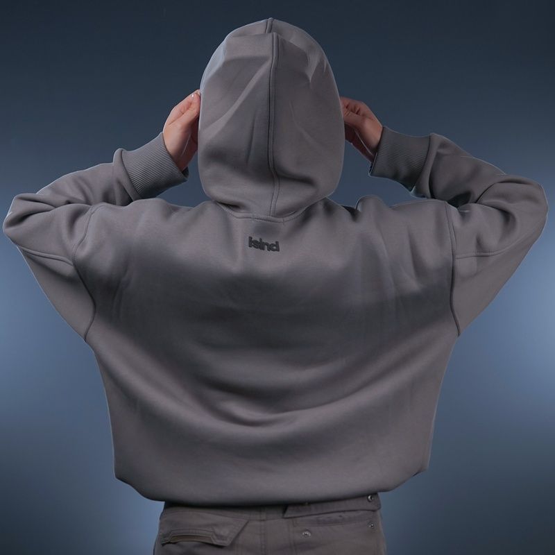 UNISEX Худі на флісі зимовий Oversize &laquo;Лють&raquo;&lrm;, Сірий, 2XL 222-15-223 фото