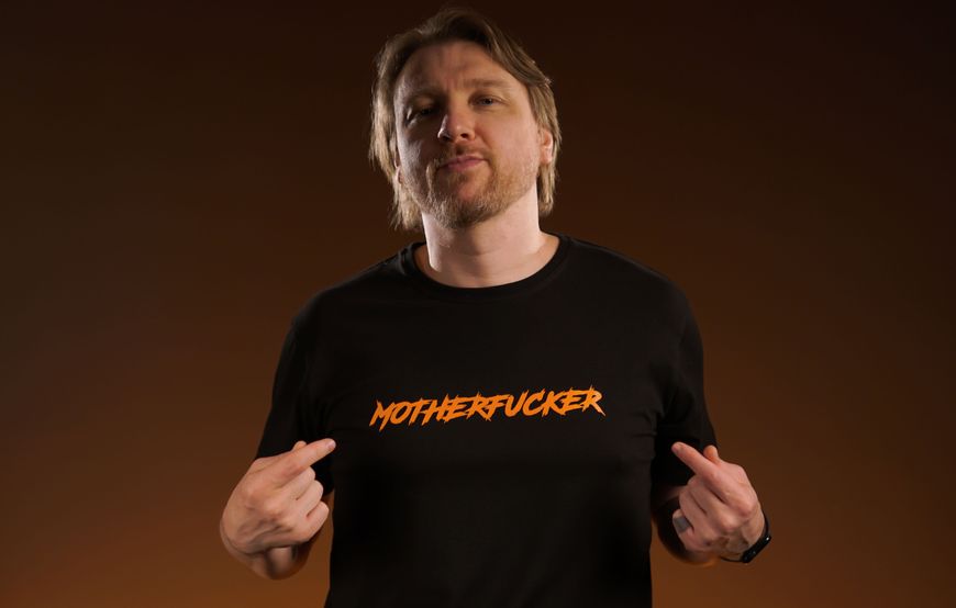 Базова футболка «MOTHERFUCKER»‎‎ Чорний, S 111-01-014 фото