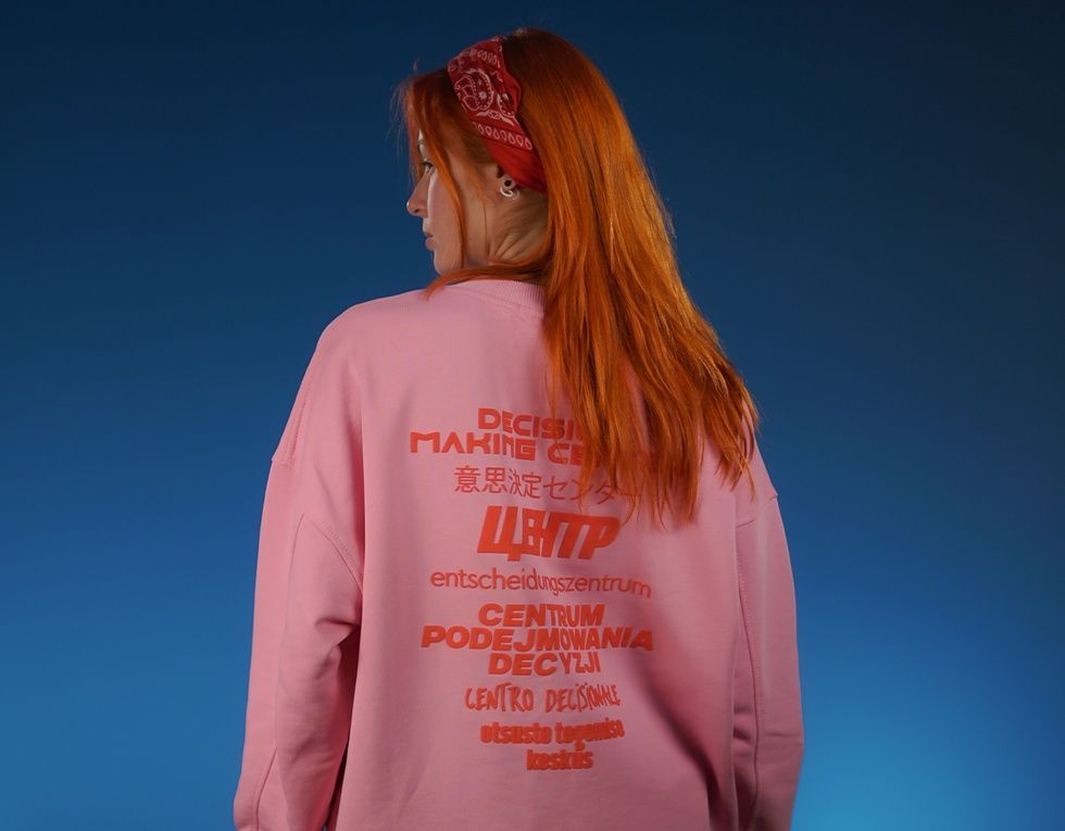 Sweatshirt "Decision Making Center", Pink, XS 222-03-003 фото