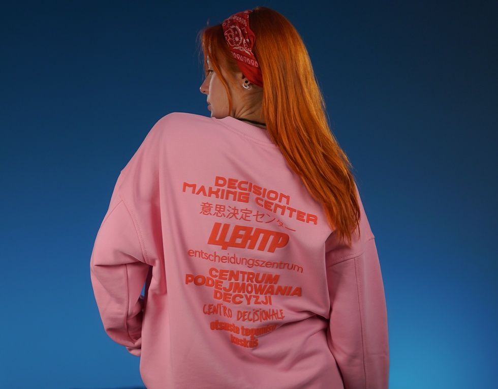 Sweatshirt "Decision Making Center", Pink, XS 222-03-003 фото