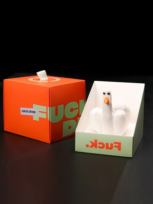 Аромасвічка з дерев'яним ґнітом &laquo;F+ck duck&raquo;&lrm;, Білий, 1 свічка 555-03-002 фото