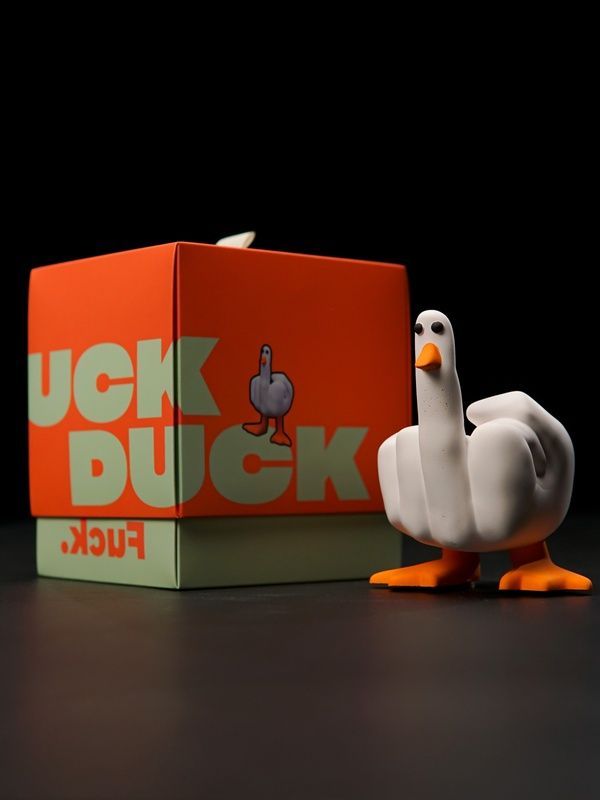 Аромасвічка з дерев'яним ґнітом &laquo;F+ck duck&raquo;&lrm;, Білий, 1 свічка 555-03-002 фото