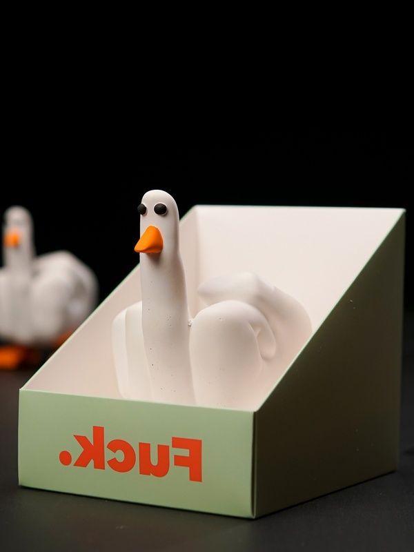 Аромасвічка з дерев'яним ґнітом &laquo;F+ck duck&raquo;&lrm;, Білий, 1 свічка 555-03-002 фото