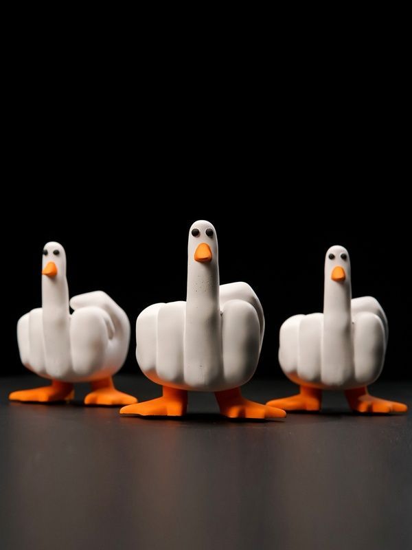 Аромасвічка з дерев'яним ґнітом &laquo;F+ck duck&raquo;&lrm;, Білий, 1 свічка 555-03-002 фото