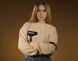 Women's sweatshirt "Rozliudnena", Cappuccino, S 224-02-001 фото 2