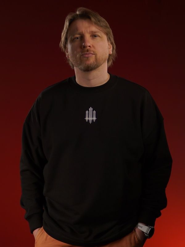 Sweatshirt "Trident F16" with the inscription Ukraine on the back, Black, XS 222-05-002 фото
