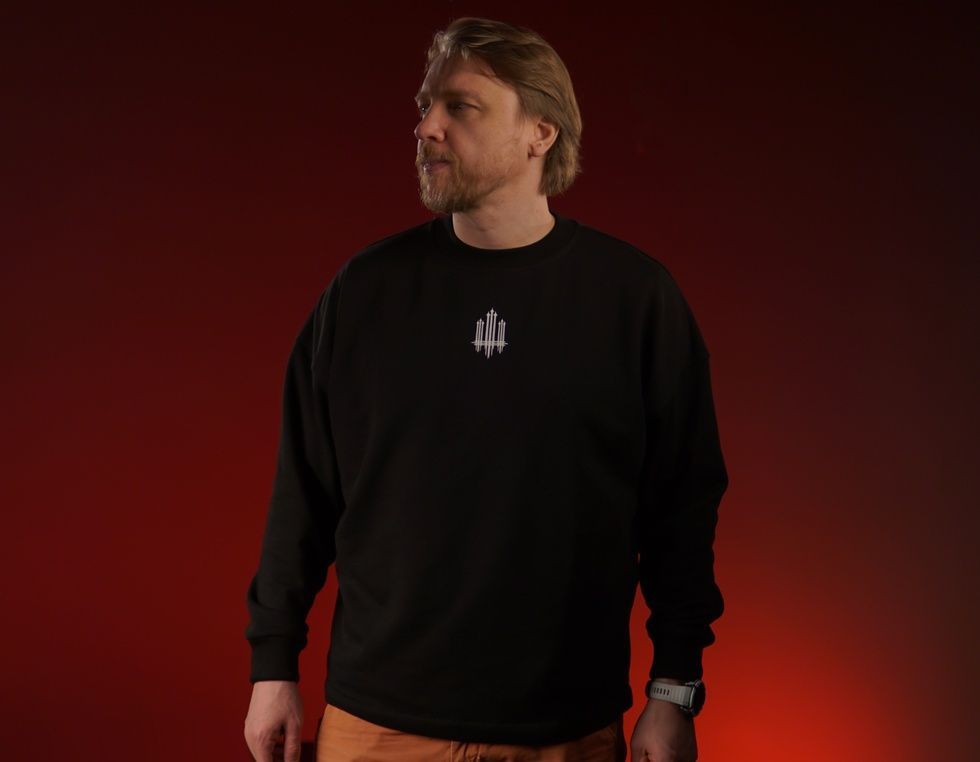 Sweatshirt "Trident F16" with the inscription Ukraine on the back, Black, XS 222-05-002 фото