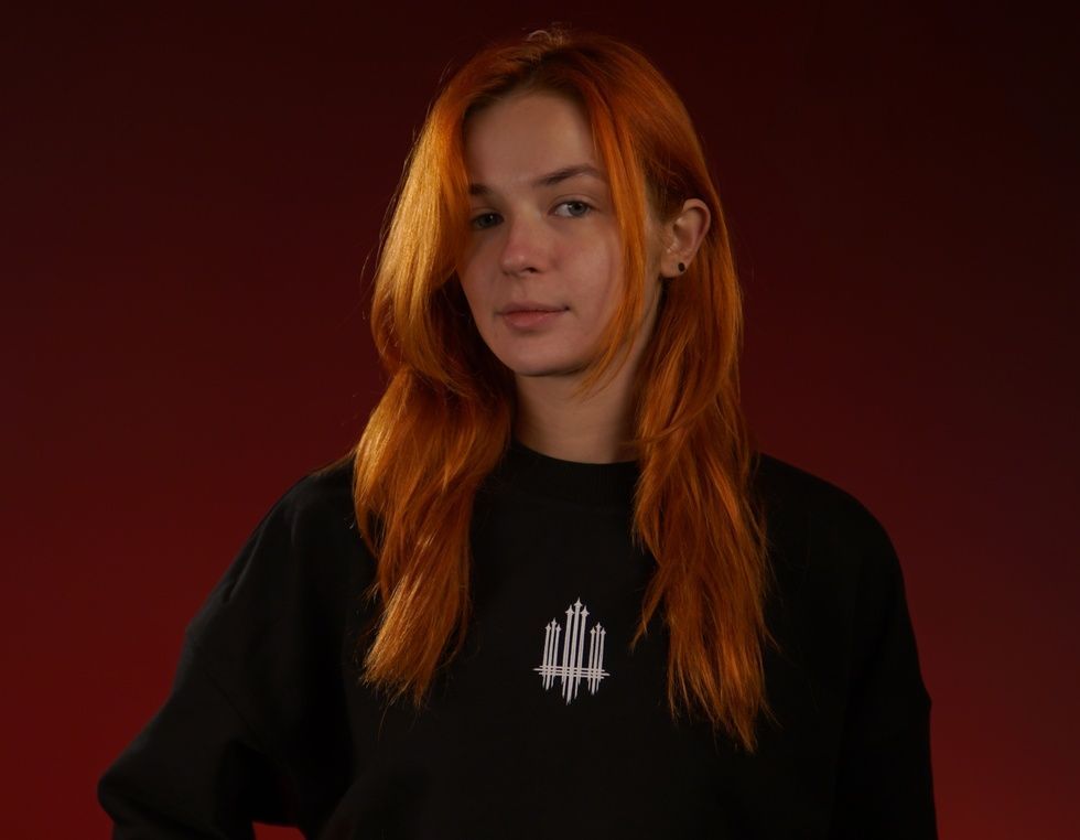 Sweatshirt "Trident F16" with the inscription Ukraine on the back, Black, XS 222-05-002 фото