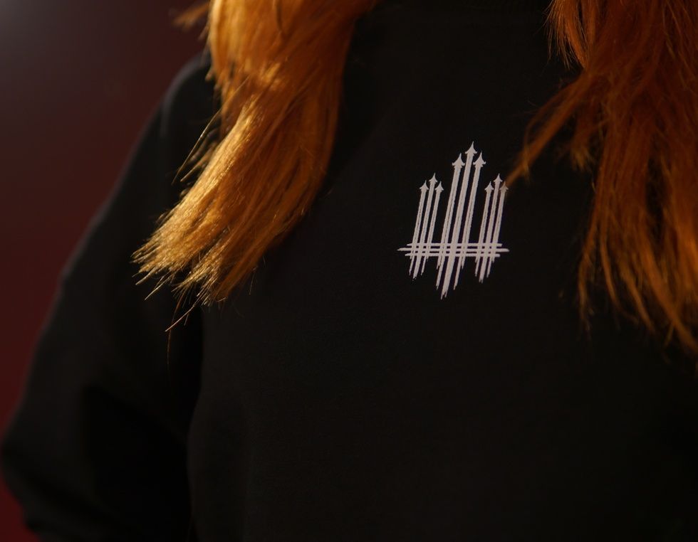 Sweatshirt "Trident F16" with the inscription Ukraine on the back, Black, XS 222-05-002 фото