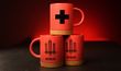 Cup "Counterattack"‎, Set of 3 Mugs, Red (445 ml) 444-03-001 фото