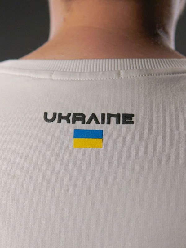 Oversize футболка &laquo;Сонце Донбасу&raquo;, Молочний, XS 120-02-010 фото
