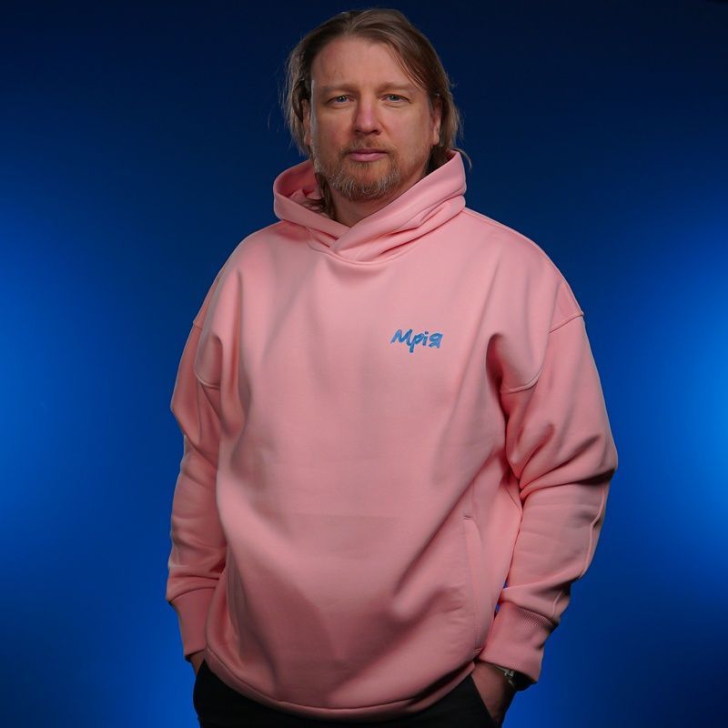 UNISEX Худі на флісі зимовий Oversize &laquo;Мрія&raquo;,&lrm; Рожевий, L-XL 222-10-002 фото