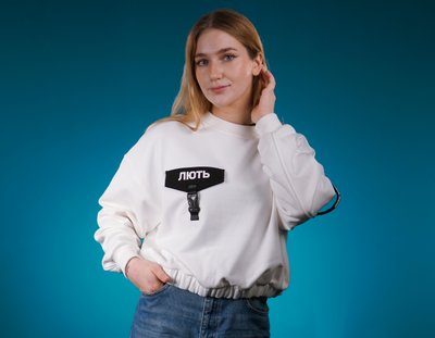 Women's sweatshirt "Fury", White, L 224-02-001 фото