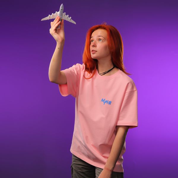 Oversize t-shirt "Dream", Pink, S/M 112-02-020 фото