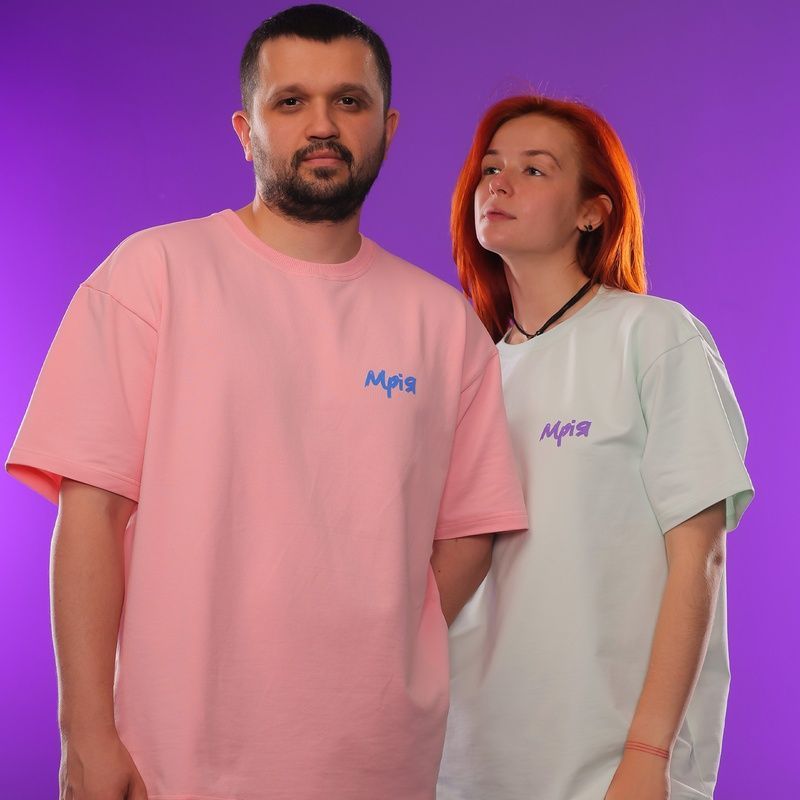 Oversize футболка &laquo;Мрія&raquo;, Рожевий, L/XL 112-02-020 фото