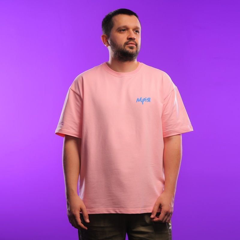 Oversize футболка &laquo;Мрія&raquo;, Рожевий, L/XL 112-02-020 фото