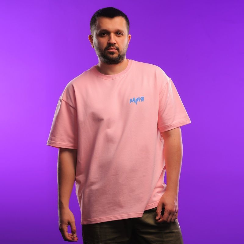 Oversize футболка &laquo;Мрія&raquo;, Рожевий, L/XL 112-02-020 фото