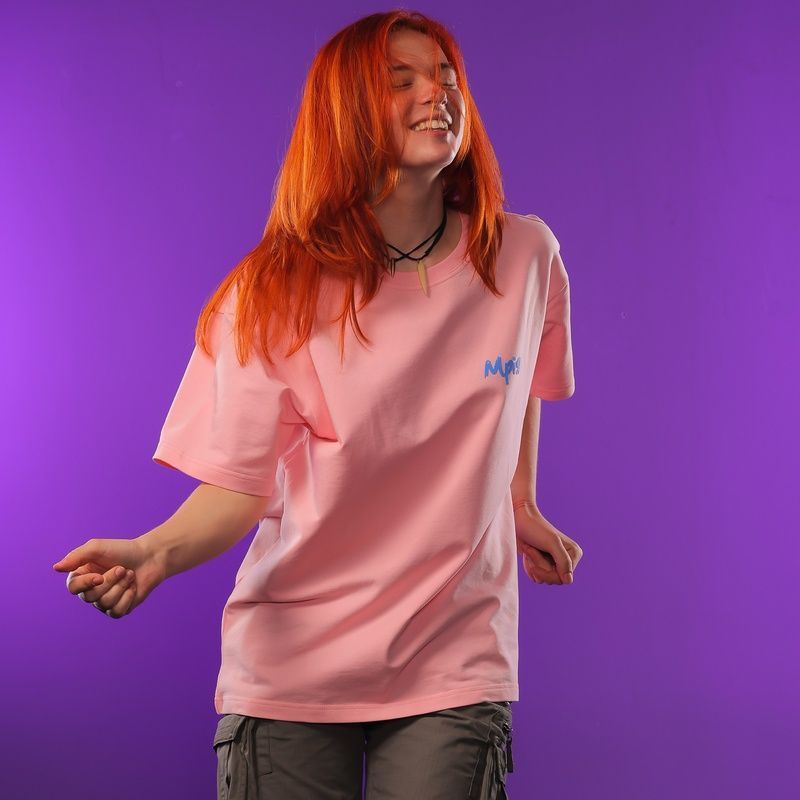 Oversize футболка &laquo;Мрія&raquo;, Рожевий, L/XL 112-02-020 фото