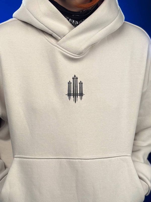 UNISEX Худі на флісі зимовий Oversize &laquo;Тризуб F16&raquo;&lrm;, Таш, L-XL 222-10-001 фото