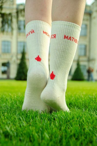 Шкарпетки конопляні "Матюкаюся - мені пох+й"" - 3 пари 555-02-00301 фото