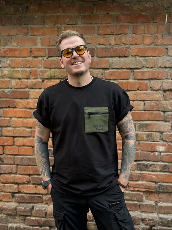 Oversize T-shirt "10 stupid questions", Black, XS 111-01-012 фото