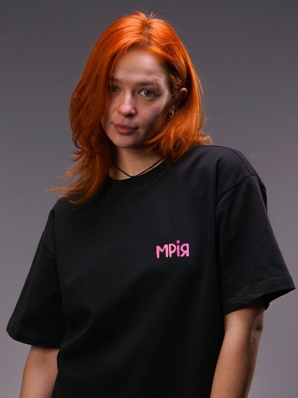 Oversize t-shirt "Dream", black, L/XL 112-02-021 фото