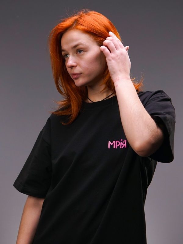 Oversize t-shirt "Dream", black, L/XL 112-02-021 фото