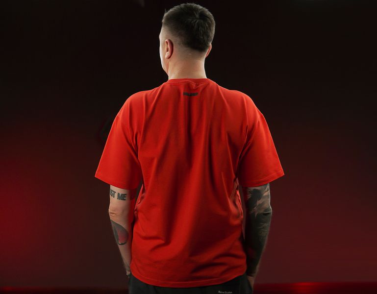 Oversized T-shirt "Fury", Red, XXL 111-02-001 фото