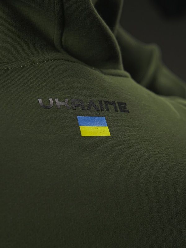 UNISEX Худі на флісі зимовий Oversize &laquo;Тризуб F16&raquo;&lrm;, Хакі, S-M 222-10-001 фото