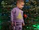 Дитячий костюм на флісі з принтом «Ялинка F16», Лаванда, 1-2 роки 111-06-001 фото 1