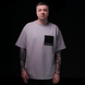 Oversize футболка &laquo;Матюкаюся&raquo;&lrm; Сіра - олива, L/XL 111-02-020 фото 1