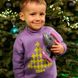Children's fleece suit with "Christmas tree F16" print, Lavender, 1-2 years 111-06-001 фото 1