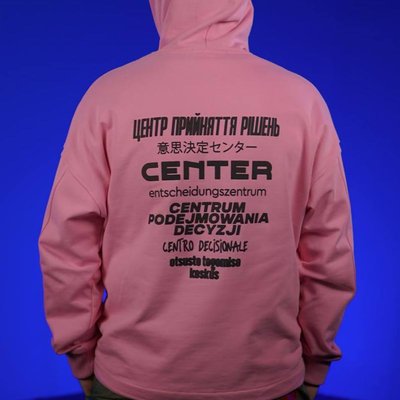 UNISEX Hoody "Decision Making Center" for spring, Pink, XS 222-02-002 фото