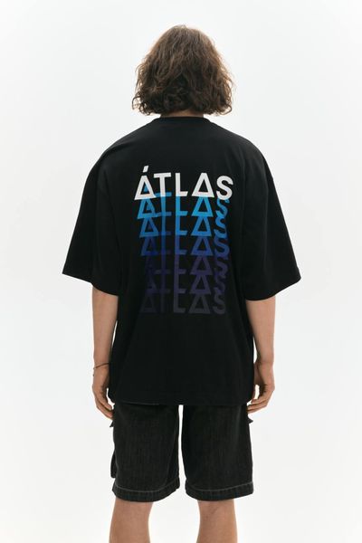 Oversized T-shirt Atlas United, Black, S/M 212-02-024 фото