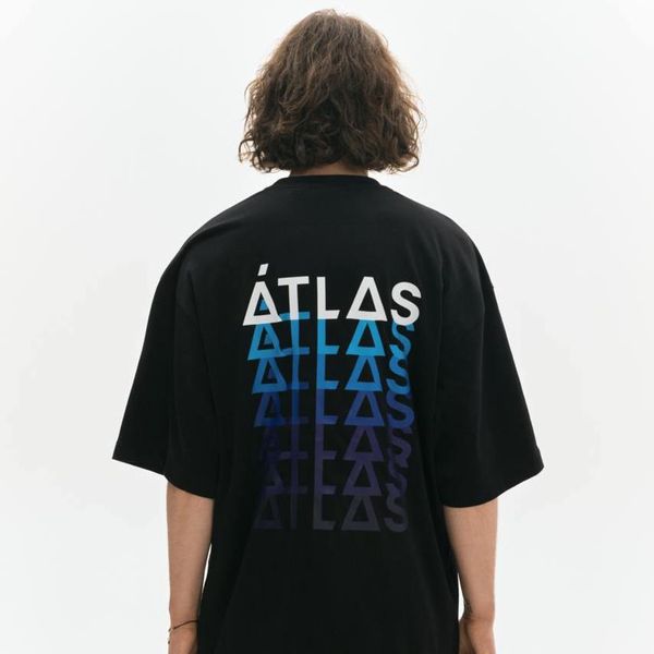 Oversized T-shirt Atlas United, Black, S/M 212-02-024 фото