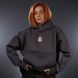 UNISEX Hoody Oversize "Trident F16" for winter, Grey, XS 222-10-001 фото 14