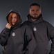 UNISEX Hoody Oversize "Trident F16" for winter, Grey, XS 222-10-001 фото 9