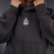 UNISEX Hoody Oversize "Trident F16" for winter, Grey, XS 222-10-001 фото 5