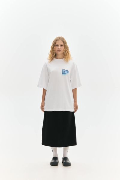 Oversized T-shirt Atlas United 2024, Milk, S/M 212-02-025 фото