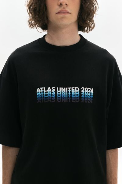 Oversize футболка Atlas United 24, Чорний, S/M 100% на збір 212-02-026 фото