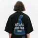 Oversized T-shirt Atlas United 24, Black, S/M 212-02-026 фото 1