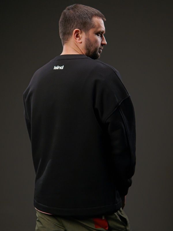 Sweatshirt oversize "Sorry, I'm not wearing a suit" black 222-05-012 фото