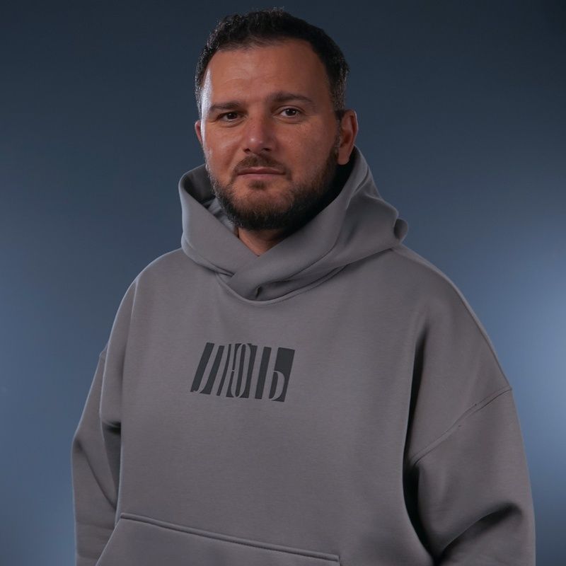 UNISEX Худі на флісі зимовий Oversize &laquo;Лють&raquo;,&lrm; Сірий, XS 222-15-223 фото
