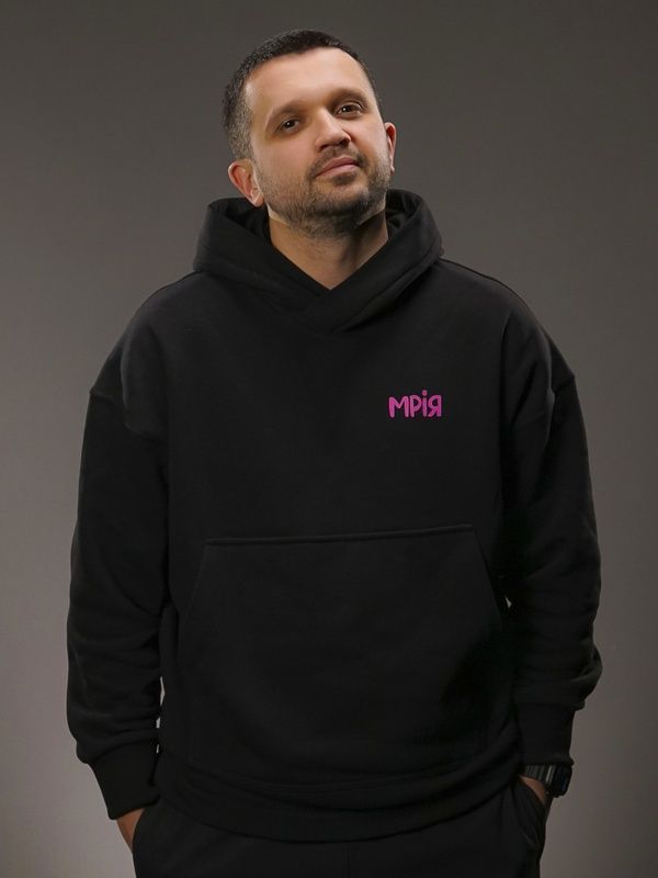 Oversize Худі на флісі &laquo;Мрія&raquo; чорне L/XL 222-10-004 фото