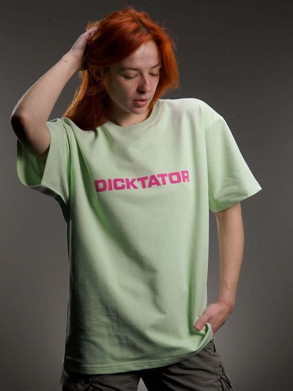 ЛІМІТОВАНА ПАРТІЯ Oversize футболка &laquo;Диктатор&raquo;, Зелений, XS 222-02-1306 фото