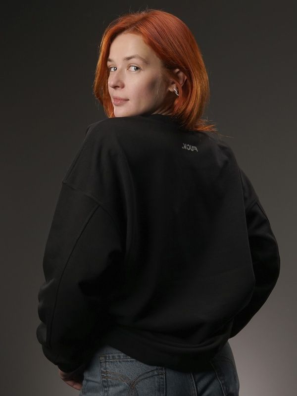 Sweatshirt oversize "Matyukayusya" black 222-05-004 фото