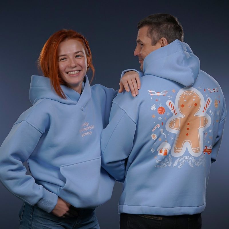 &laquo;Центр прийняття рішень&raquo; UNISEX Худі на флісі зимовий Oversize,&lrm; Блакитний, XS 222-15-225 фото