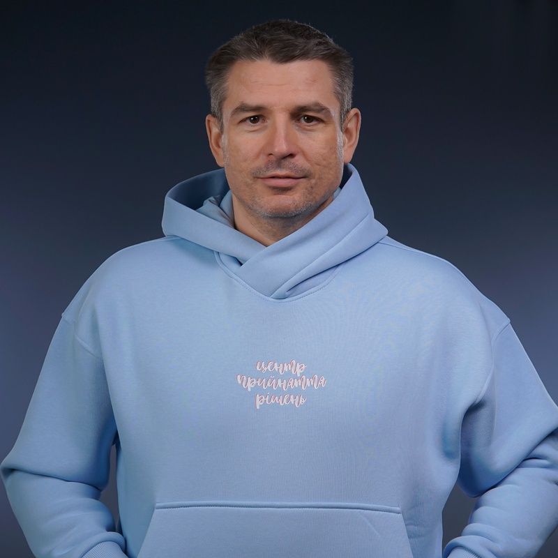 &laquo;Центр прийняття рішень&raquo; UNISEX Худі на флісі зимовий Oversize,&lrm; Блакитний, XS 222-15-225 фото
