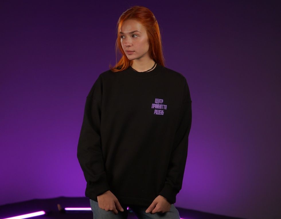 Sweatshirt "Decision Making Center", Black, XS 222-03-002 фото